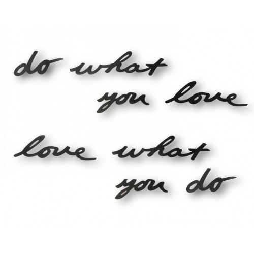 Décoration murale noire Mantra Umbra "Do what you love"