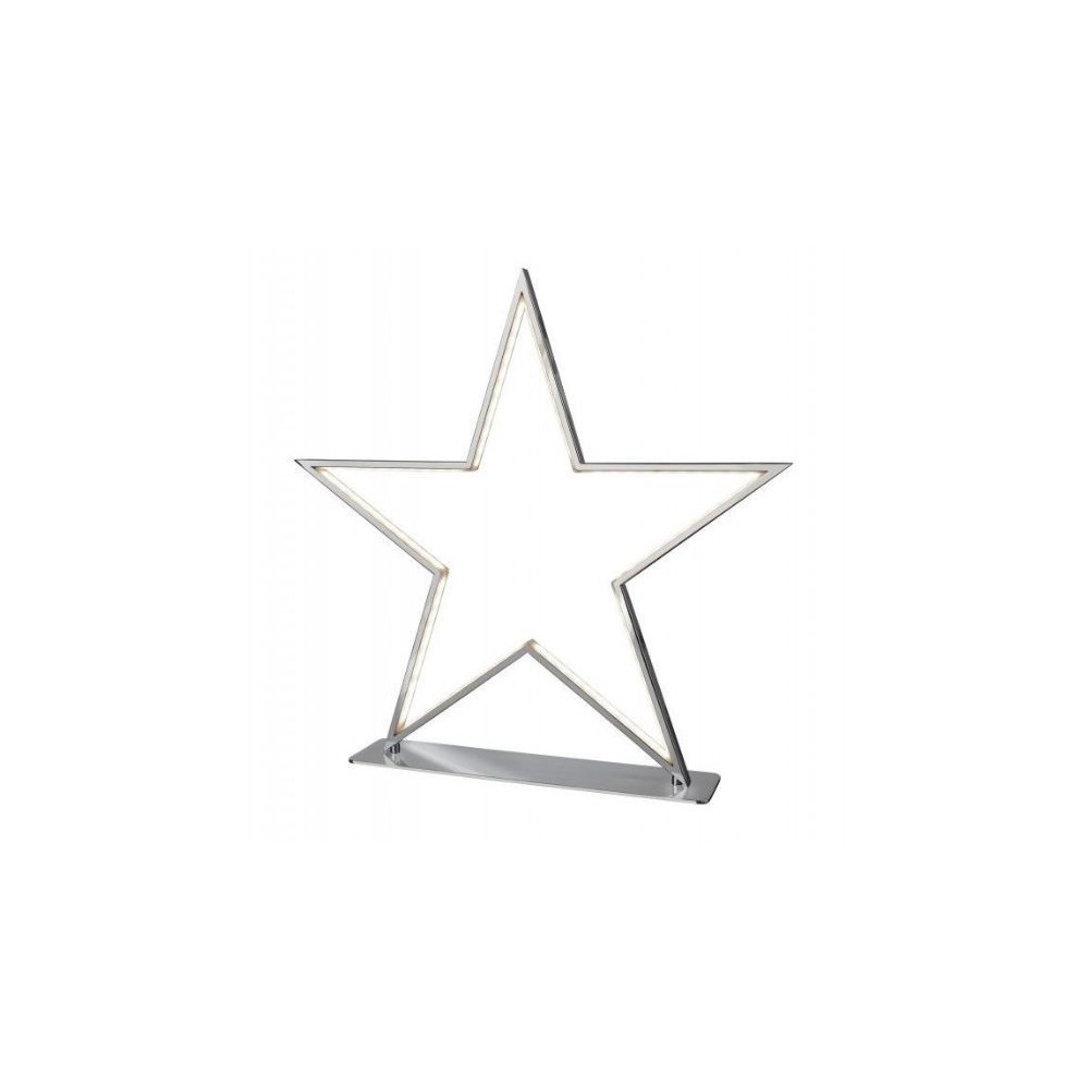 Candeeiro de mesa LED estrela cromado 33 cm Lucy