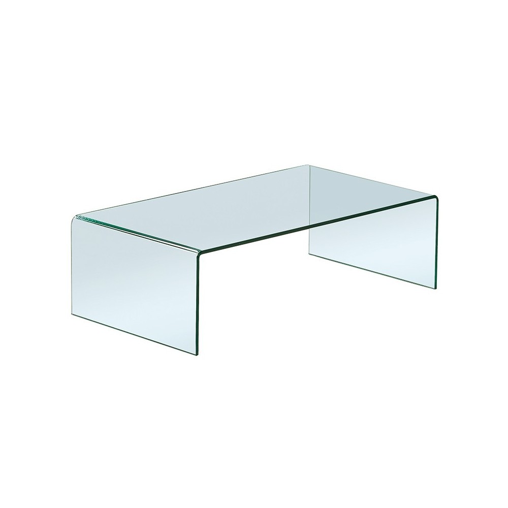 MESA DE CENTRO DE DISEÑO CRISTAL TRANSPARENTE INFINITY 110 x 60