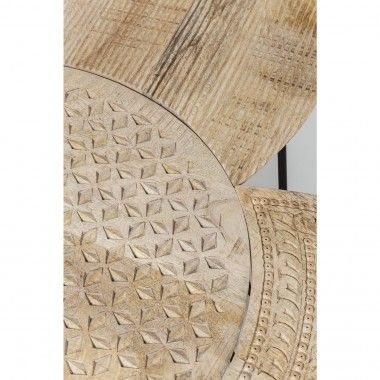 Set von 3 Tischen aus ethnischem Licht Holz Puro