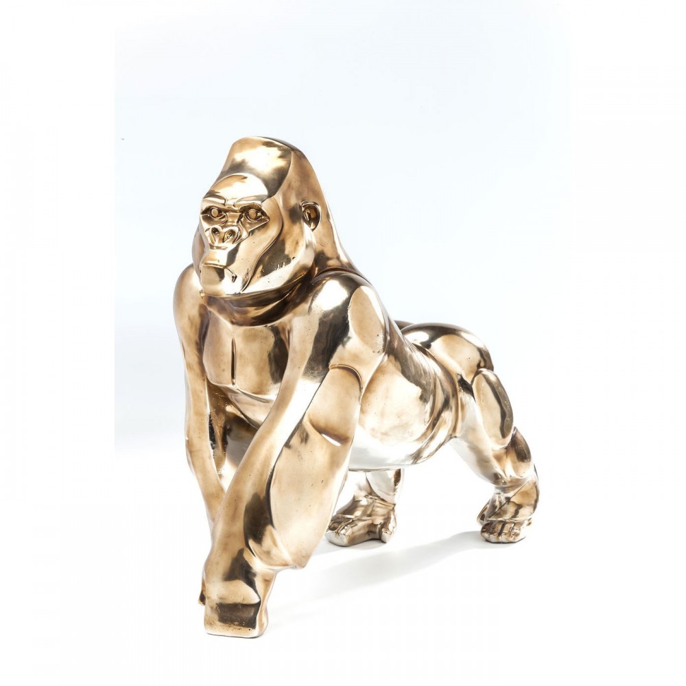 Statuetta decorativa in oro 60 cm Gorilla