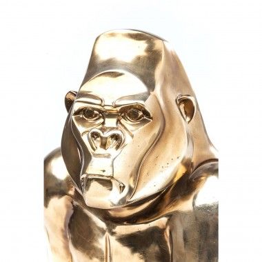 Estatueta decorativa dourada 60 cm Gorila