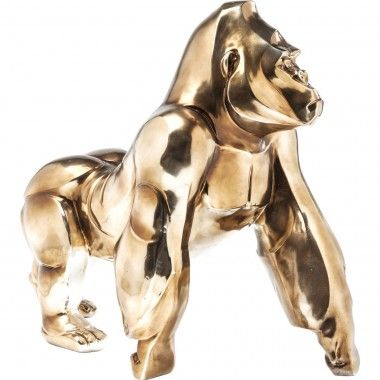 Statuetta decorativa in oro 60 cm Gorilla