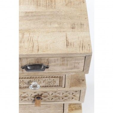 Kommode aus hellem Holz, 8 Schubladen, Design Puro Kare