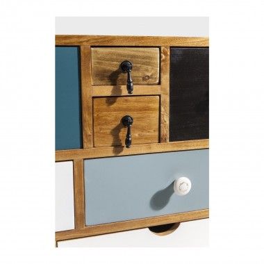 LIGHT LACQUERED WOOD CHEST 14 DRAWERS BABALOU KARE DESIGN