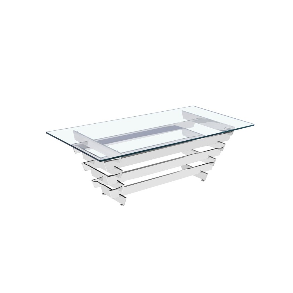 TABLE BASSES DESIGN VERRE TRANSPARENT ANVERS DRIMMER