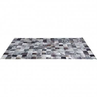 TAPIS 240 X 170 CM PATCHWORK CUIR AND LAINE COSMO KARE DESIGN