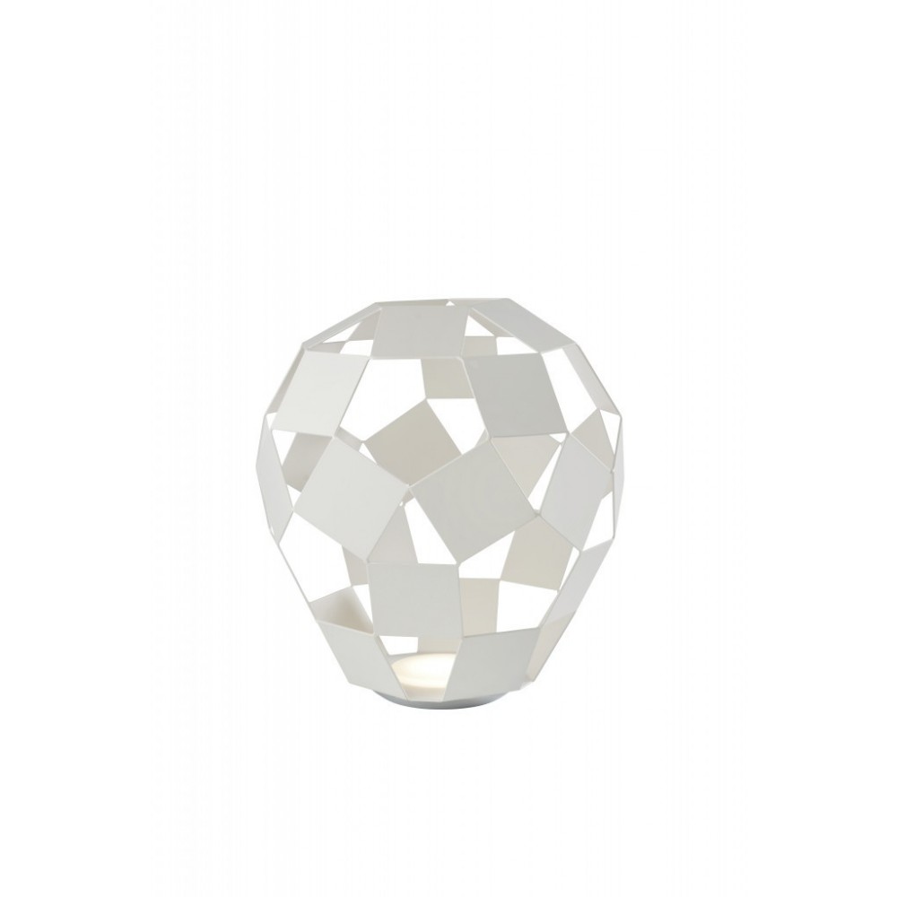 LAMPADA DA TAVOLO DI DESIGN IN METALLO BELLY WHITE SOMPEX