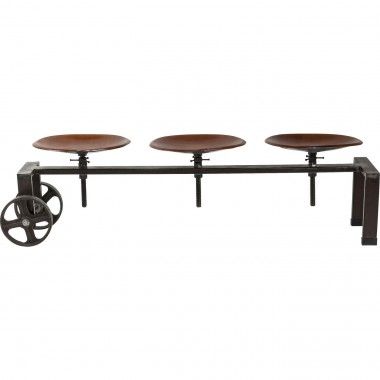 INDUSTRIAL STYLE BENCH IN TRACTOR LEATHER KARE DESIGN