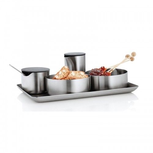 MATTE STAINLESS STEEL TRAY 15 X 25 CM BASIC BLOMUS