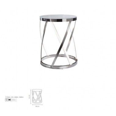 Table d'appoint design cube Leds aluminium Delux