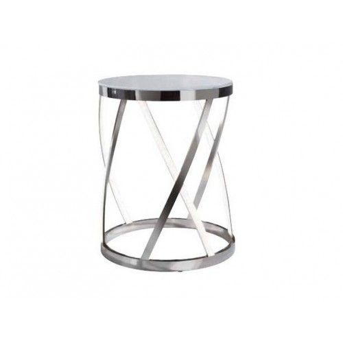 Table d'appoint design cube Leds aluminium Delux