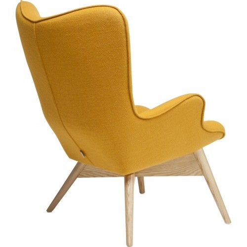 FAUTEUIL RETRO JAUNE MOUTARDE ANGELS WINGS KARE DESIGN
