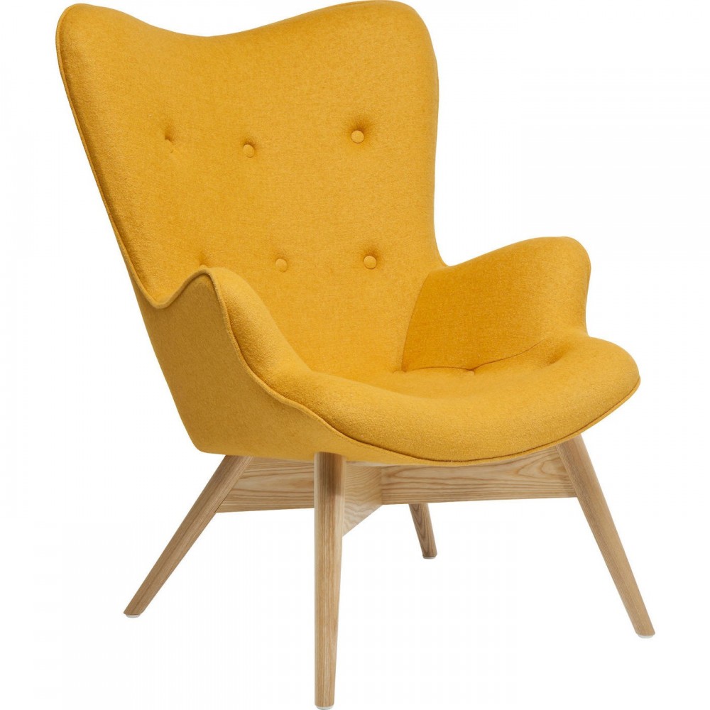 SILLON RETRO AMARILLO MOSTAZA ALAS DE ÁNGELES DISEÑO KARE