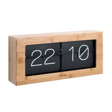 UMERISCHE TABELLE HORLOGIE BOIS DE BAMBOU FLIP KARLSSON