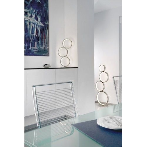 LAMPE A POSER DESIGN LED ET METAL SATINE LOOP SOMPEX