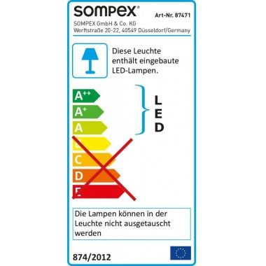 LAMPADAIRE TACTILE LED ET METAL SATINE PIN SOMPEX