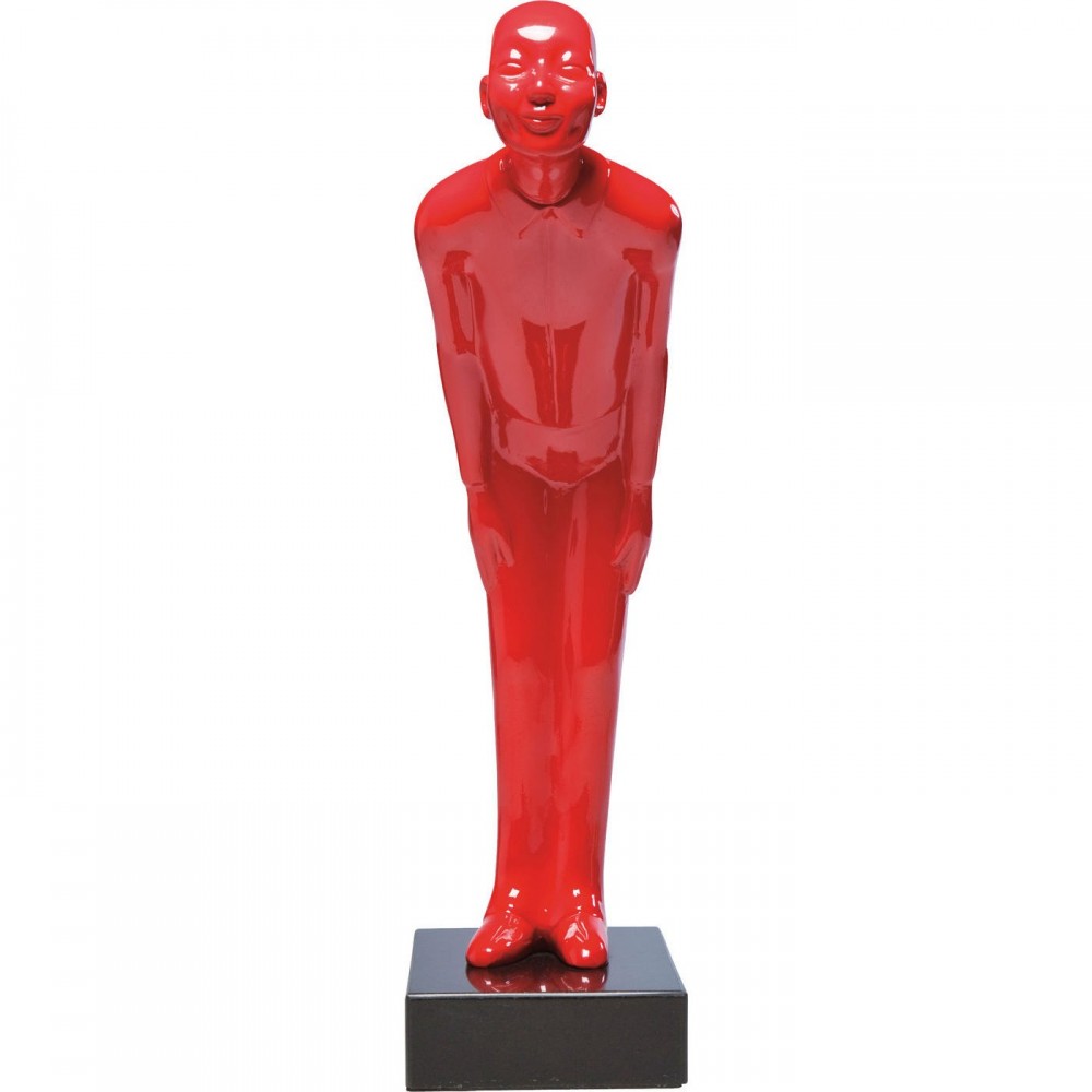 Statua decorativa Benvenuto ospite rosso PM