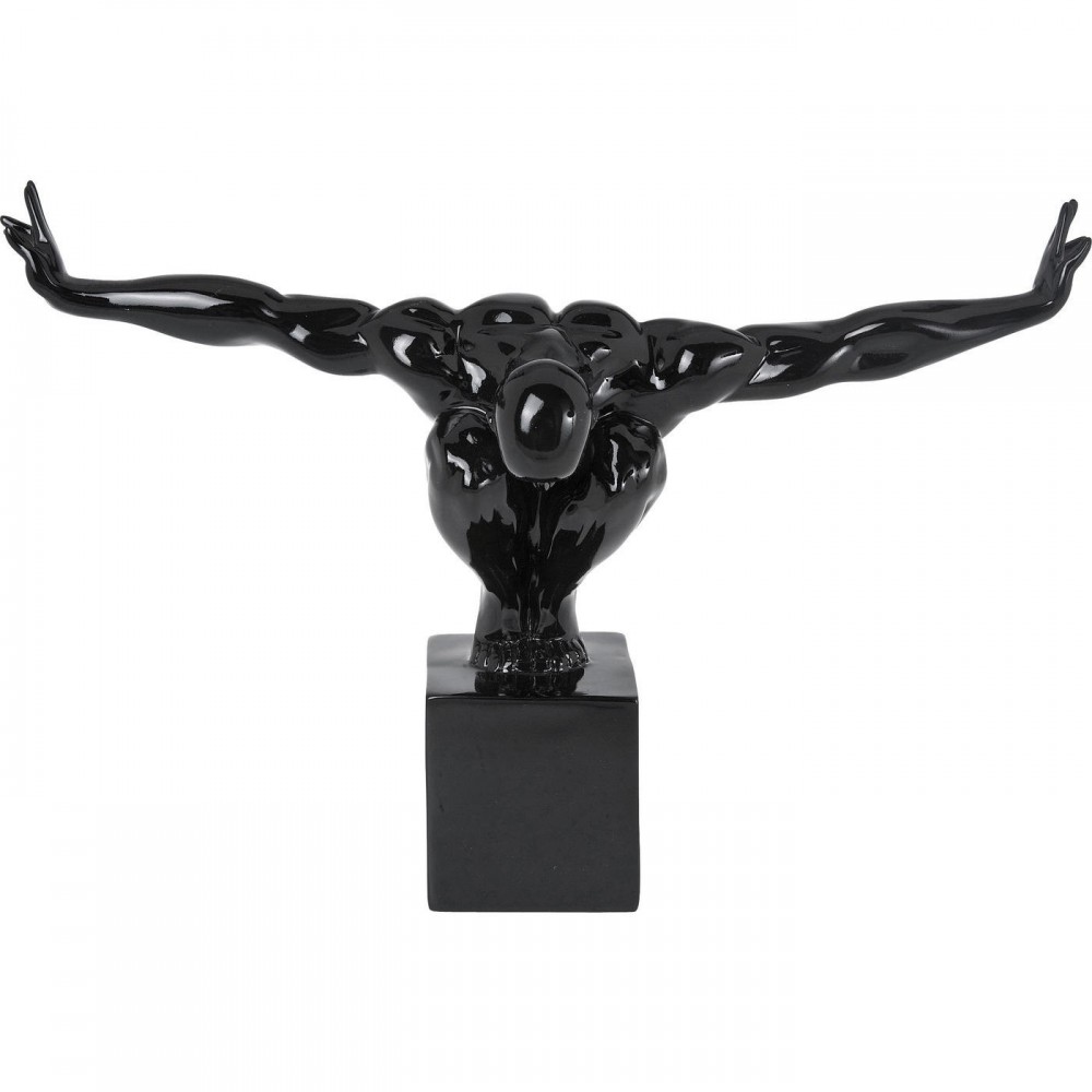 STATUE ATHLETE MEN NOIR PETIT MODELE KARE DESIGN