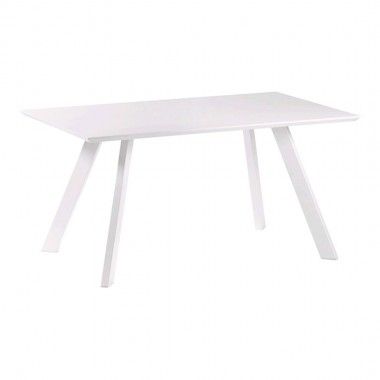 WHITE LACQUERED DINING TABLE 150 CM IMPOSSIBLE CAMINO A CASA