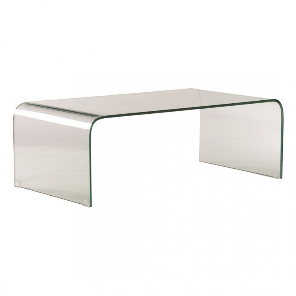 COFFEE TABLE 120 CM DESIGN IN TRANSPARENT GLASS CAMINO A CASA