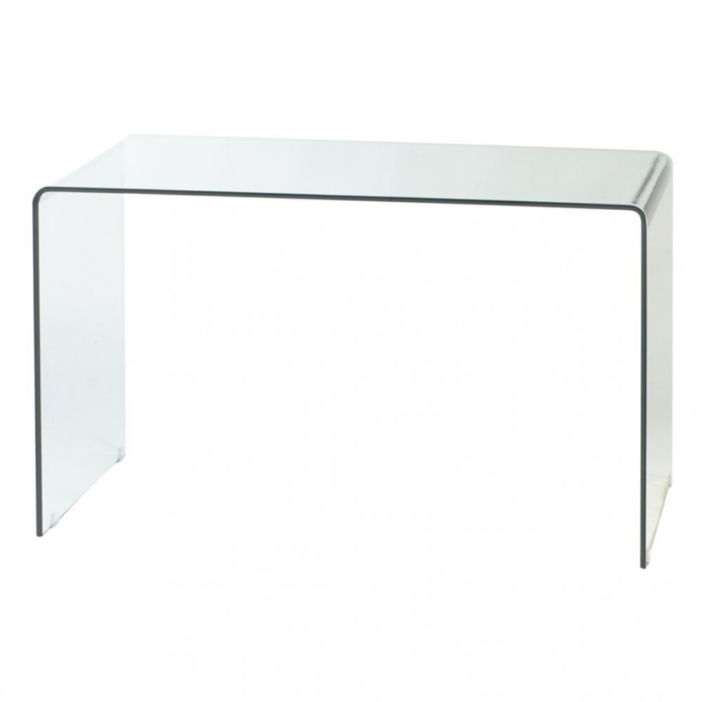 BUREAU DESIGN VERRE 125 CM TRASPARENTE CAMINO A CASA