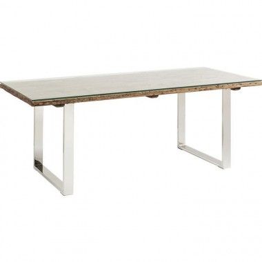 Esstisch aus Holz und Stahl, 200 cm, rustikales Kare-Design