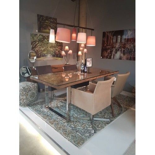 WOOD AND STEEL DINING TABLE 200 CM RUSTICO KARE DESIGN