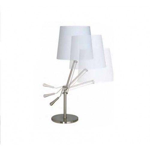 KNICK WHITE AND CHROME ARTICULATED TABLE LAMP SOMPEX