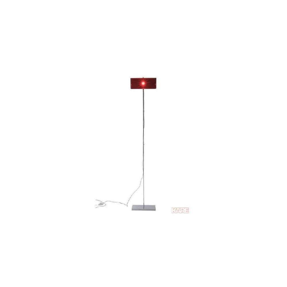 LAMPADAIRE DESIGN RECTANGULAIRE ACRYLIQUE ROUGE