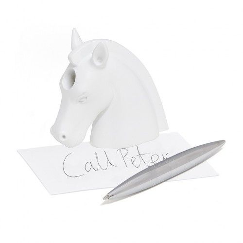 STYLO AND PRESSE PAPIER LICORNE BLANCHE UNICORN BALVI