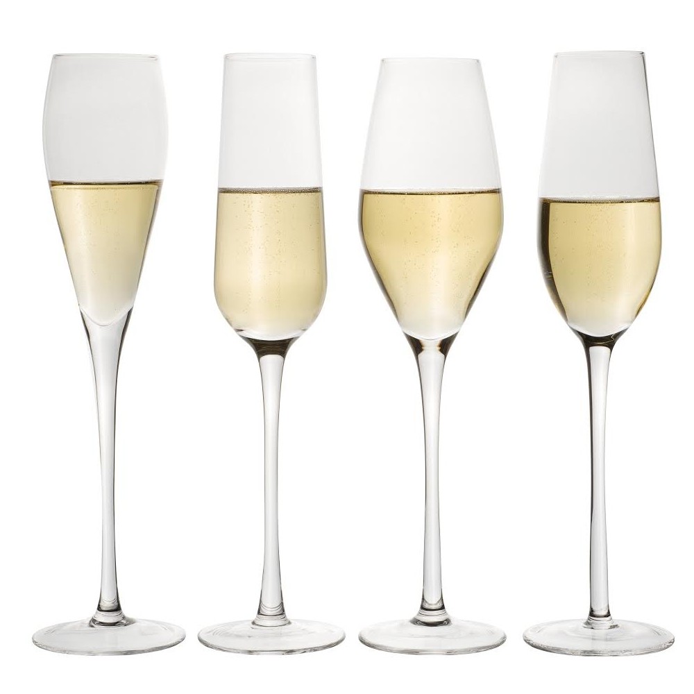 ASSORTIMENT DE 4 FLUTES A CHAMPAGNE DESIGN