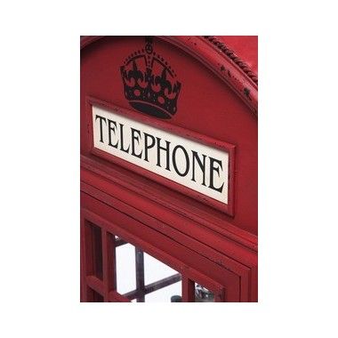 Rode Engelse telefooncel design kast