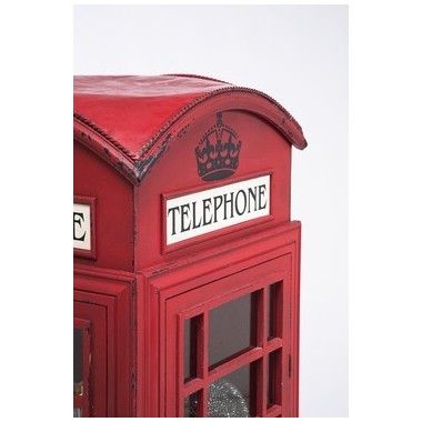 Roter englischer Telefonzellen-Designschrank