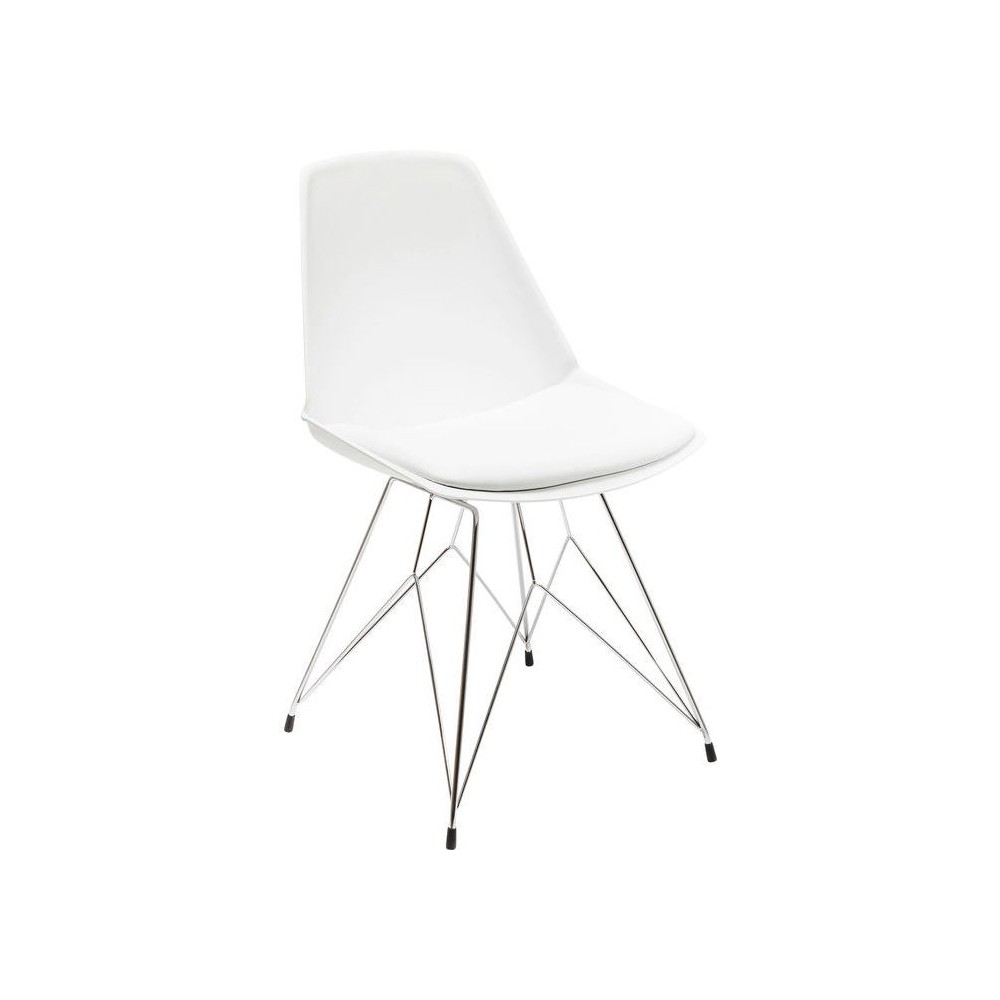 CHAIR DESIGN SIMILI CUIR BLANC WIRE KARE DESIGN