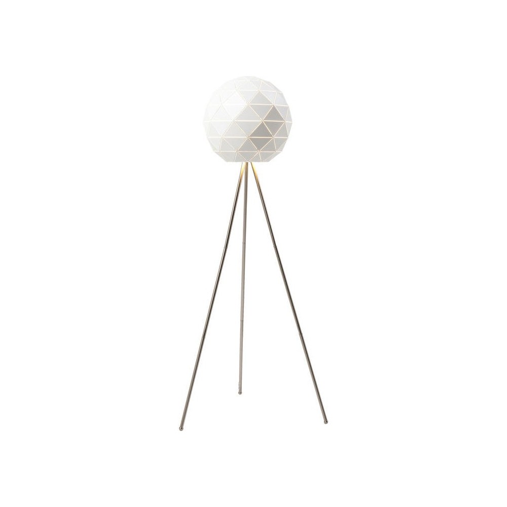 LAMPADAIRE DESIGN ACIER BLANC TRIANGLE KARE DESIGN