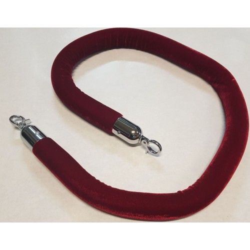 Rood VIP-touw voor gechromeerde paal