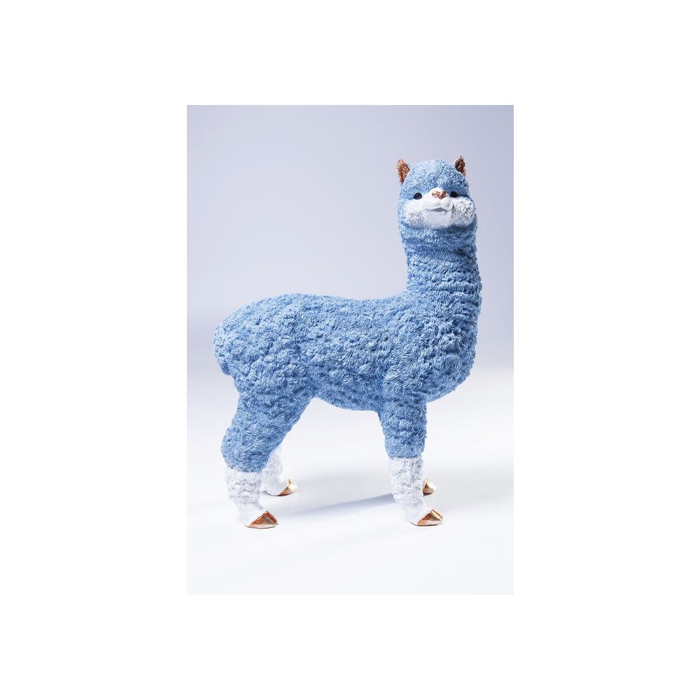 HUCHA DE CERDO DE ALPACA AZUL Y BLANCO DISEÑO KARE