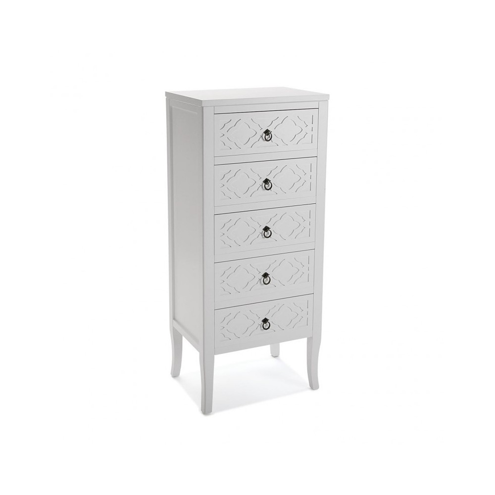 CHIFFONIER BIANCO FANTASIA 5 CASSETTI NEELA VERSA