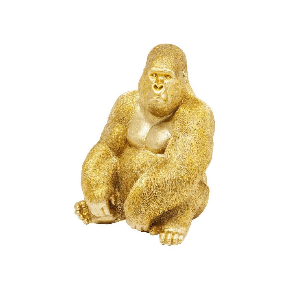 GOLDEN GORILLA STATUE 38 CM MONKEY KARE DESIGN