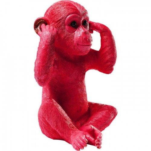 RED MIZARU chimpanzee piggy bank
