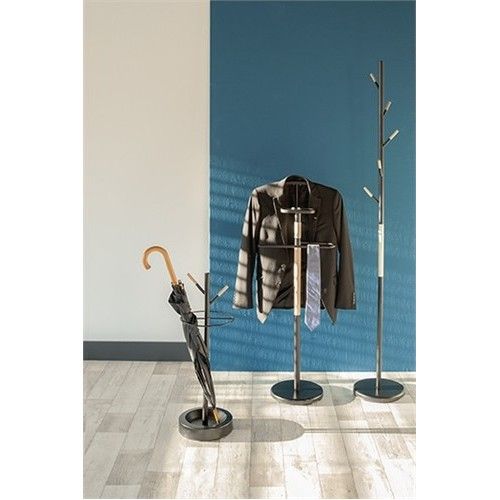 DESIGNER BLACK AND WOOD COAT RACK FUSHION PRESENT TIME