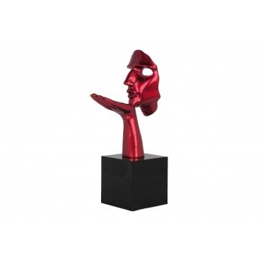 Statue visage rouge envoi baiser SPERANZA