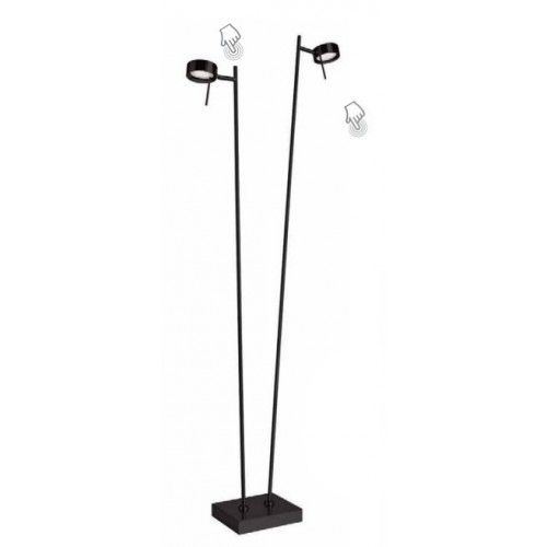 DUBBELE ARM TOUCH ZWART TOUCH VLOERLAMP BLING SOMPEX