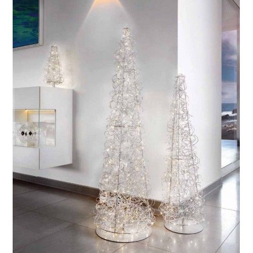 LAMPADAIRE FILAMENT ALUMINIUM ARGENTE 100 CM CURLY SOMPEX