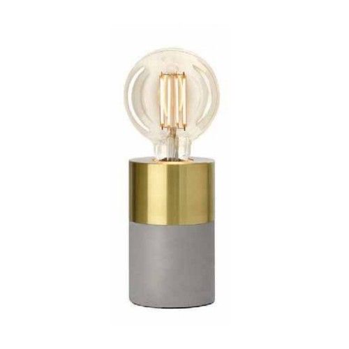 CHARGE gray and gold concrete effect table lamp