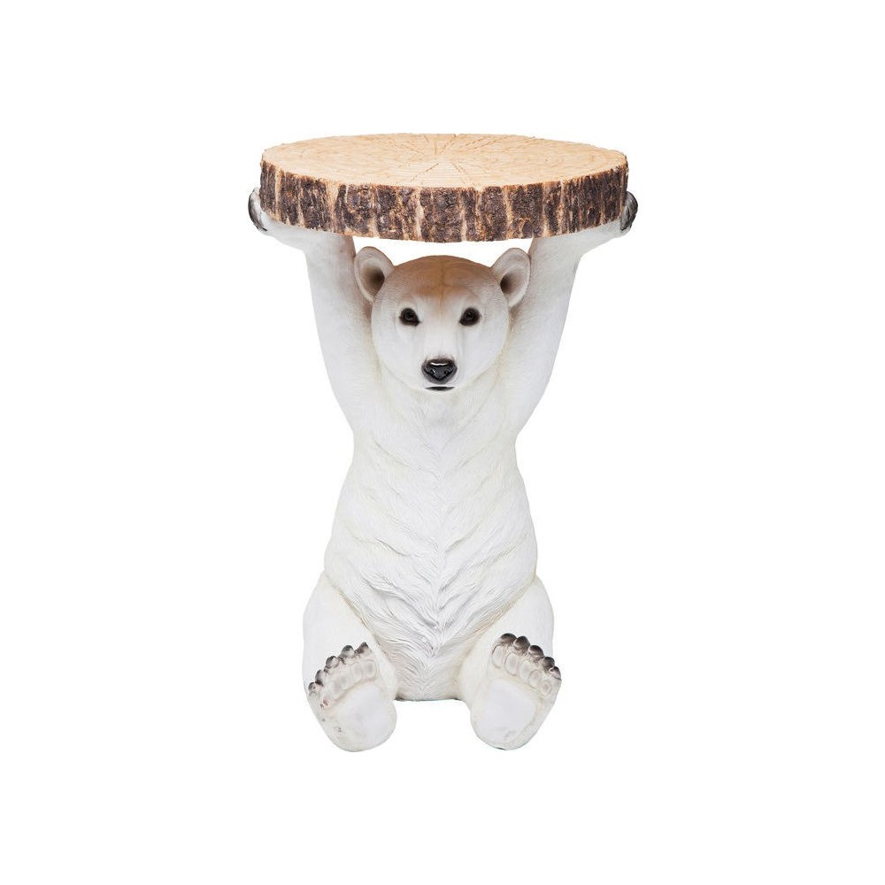 Table d'appoint ours polaire blanc BEAR