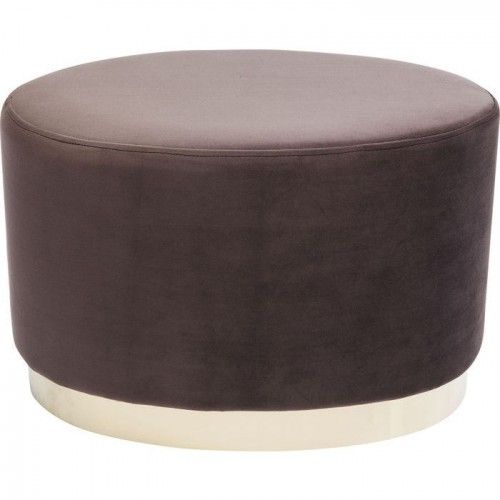 Brown and gold oval pouf CHERRY ECLIPS