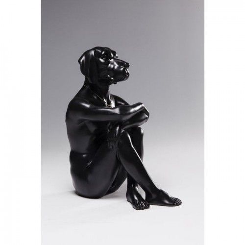 Black Gangster Dog Decorative Figurine