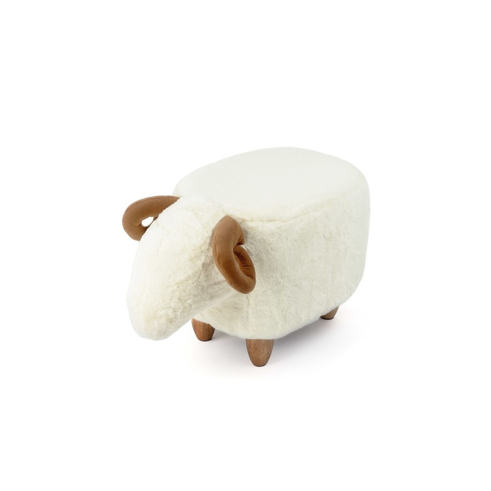 POUF MOUTON BLANC